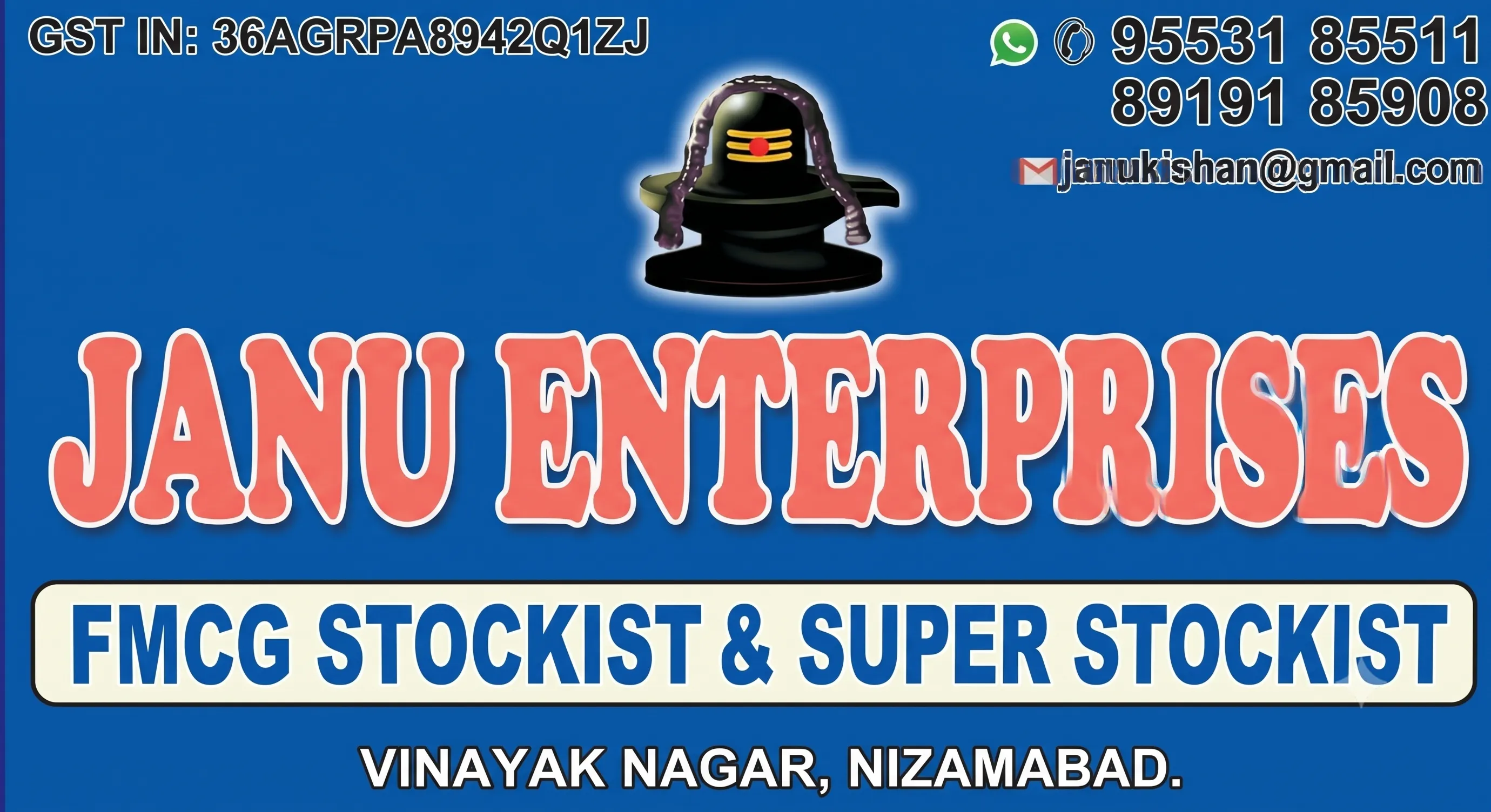 Janu Enterprises Outlet Location Signboard